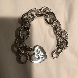 Judith Ripka Verona Heart Bracelet Initial C